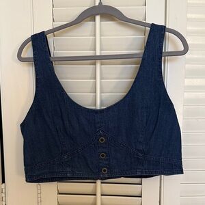 Banana Republic Dark Blue Denim Tank Top